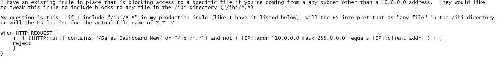 how does F5 interpret the use of *.* in an irule | DevCentral