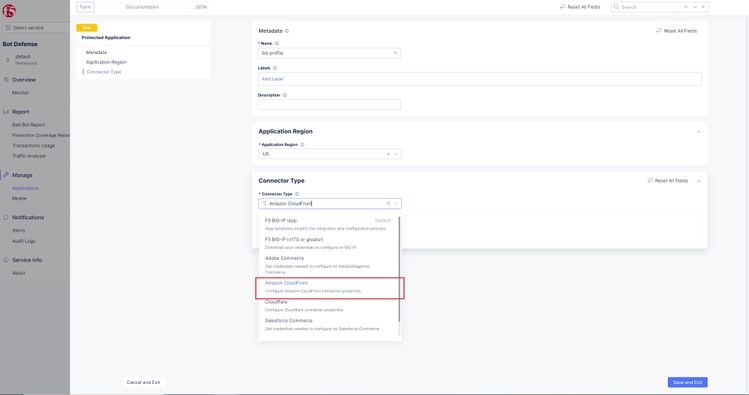 Fig 3: Image showing connector options