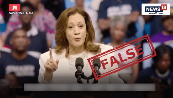 Figure 1. A redacted still taken from the deepfake video of Vice President Kamala Harris created by Russian actors. Source: Microsoft’s Election Day 2024 report